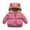 Pink, variant on Toddler Unisex Solid Color Cute Winter Thick Hooded Coat, Windproof Warm Long Sleeve Casual Outerwear for Baby Boys Girls Soft Lining Daily Jacket Red 12-18 Months