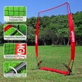 thumbnail image 4 of Portable Baseball Softball Pitching Screen, 4x7FT Pitcher Protection Net with Carry Bag and Ground Stakes, Batting Practice Net for Safe Training, 4 of 7