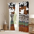 thumbnail image 3 of YST Western Curtains&nbsp;&&nbsp;Drapes 2 Panels 38"Wx45"L,Cowhide Curtains Tribe Arrow Aztec Blackout&nbsp;Curtains,Bull Cow Print Patchwork Geometry Diamond Western Home Decor, 3 of 6