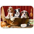 thumbnail image 1 of Beagle, Boston Terrier And Jack Russel In The Tub Kitchen & Bath Mat, 20 x 30, 1 of 1
