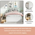 thumbnail image 6 of Twin Size Wooden Platform Bed with Storage Drawers, White, 6 of 11