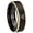 Black And Gold Step Edge, variant on US Air Force Dome Brush Black Polish Edge Tungsten Ring 10MM