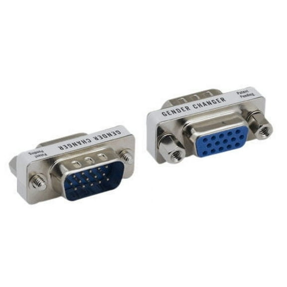 Kentek Mini HD15 15 Pin Male to Female M/F VGA SVGA Video Port Mini Adapter Gender Changer Coupler Converter