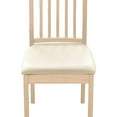 thumbnail image 6 of JUNWELL Waterproof Dining Chair Seat Covers Faux Leather Stretch Chair Slipcovers  8 Pack  Beige, 6 of 8