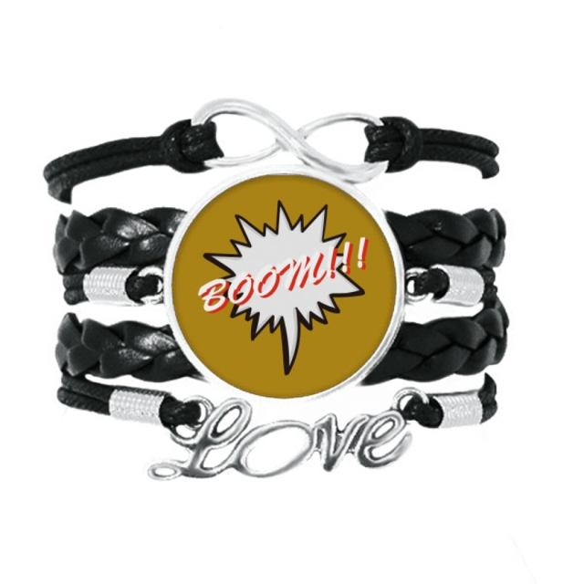 Daily Language Chat Emotion Excitement Bracelet Love Accessory Twisted Leather Knitting Rope Wristband
