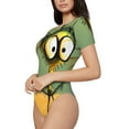 thumbnail image 5 of Cauagu Quirky Cartoon 123 Women's Crew Neck Round Short Sleeve T Shirts Tops Bodysuit Daily Jumpsuit-Large, 5 of 7