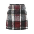 thumbnail image 5 of THDHVS Pencil Skirt,Plaid Skirts for Women Pencil Mini Skirts for Women High Waist Bodycon Holiday Fall Winter Skirts Trendy,Skirts for Women, 5 of 9