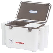 ENGEL 19 Qt Leak-Proof Insulated Drybox Cooler with 4 Rod Holders - Tan