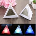 thumbnail image 4 of Rongfmy 7 Color Triangle Alarm Clock Table Clock for Gifts Kids Room Adults Heavy Sleepers, 4 of 8
