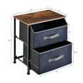 thumbnail image 2 of Gymax Table de Chevet 2 Pcs Table d'Extrémité Latérale Commode avec 2 Tiroirs en Tissu Coulissants pour Chambre, 2 of 9
