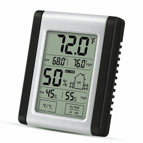 DAYBETTER Digital Hygrometer Thermometer with Large Display, Instant Read Thermometer for Adults, Indoor Thermometer with Humidity Monitor for Bedroom