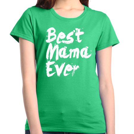 Shop4Ever Women's Best Mama Ever Paint Font Graphic (Best Fonts For Logos)