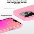 thumbnail image 5 of Galaxy Wireless for Apple iPhone 13 Pro Max / 12 Pro Max Case with [Built In Screen Protector], Full-Body Shockproof Soft Liquid Silicone Hybrid Protective Phone Cover Case - Pink, 5 of 5