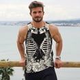 thumbnail image 6 of Fuzoiu Skeletons Love Flowers Print Men's Workout Tank Tops,Sleeveless Gym Shirt Quick Dry,Fitness Bodybuilding T-Shirt,Muscle Athletic Workout Tee-3X-Large, 6 of 7