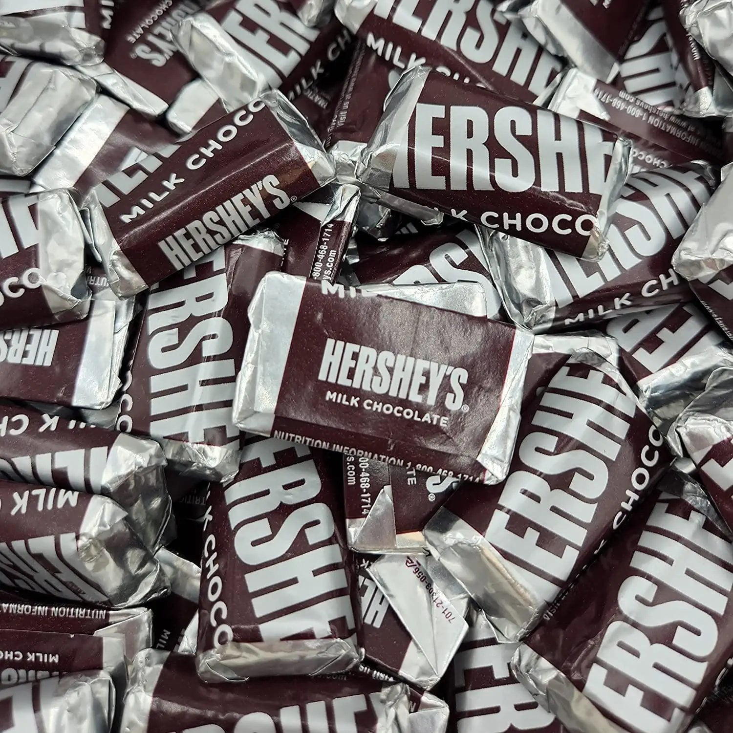 Hershey's Milk Chocolate Miniature Candy Bars - Individually Wrapped - Bulk Pack 2 Pound