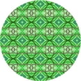 thumbnail image 1 of Ahgly Tapis Rond Lavable en Machine Intérieur Transitionnel Vert Lime Foncé, 5 Pieds Rond, 1 of 7