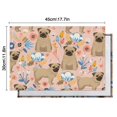 thumbnail image 5 of Bulldog Dog and Flower Florals Summer Placemats Table Placemats Set Of 6-Linen Kitchen Washable Placemats Table Mats 11.8"x17.7"Non-Slip Heat Resistant, 5 of 5