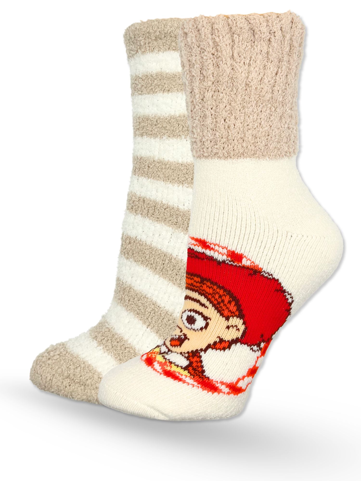 Disney Toy Story Women's Cozy Crew Socks, 2-Pack, Shoe Sizes 4-10