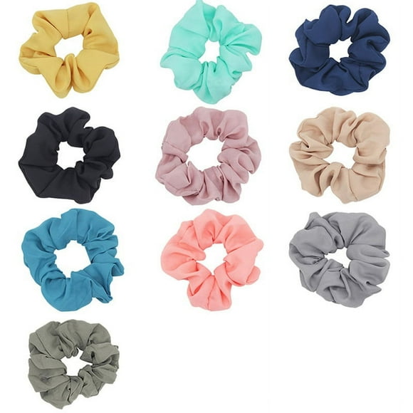 Hair Scrunchies Cotton Elastic Hair Bands 10 Pcs Scrunchies for Hair Accessories for Women or Girls