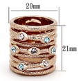 thumbnail image 2 of Rose Gold Brass Ring with Top Grade Crystal in Multi Color for Women Style LOA909, 2 of 2