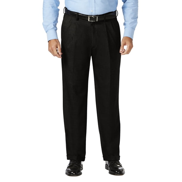 Haggar JM Haggar Men's Big & Tall Sharkskin Pleat Front Dress Pant