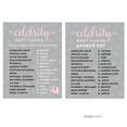 thumbnail image 2 of Celebrity Name Game Bubblegum Pink Girl Elephant Baby Shower Games, 20-Pack, 2 of 2