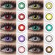 thumbnail image 2 of Belita Amy lentes de contacto coloridos para Halloween, ojos vampiro, cosplay, anime, azul, rojo, belleza, loco, para estudiantes Afortunado Sencillez, 2 of 2
