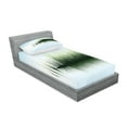 thumbnail image 2 of Ambesonne Nature Fitted Sheet & Pillow Sham Set, Spring Time Sunset Lake, Twinxl, Blue and Green, 2 of 2
