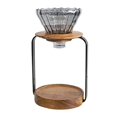 thumbnail image 3 of SOTECH Pour Over Coffee Station Dripper Stand Coffee Filter Wooden Filter Holder Glass Server with Paper Coffee Filters, Coffee Maker Stand Set for C, 3 of 9