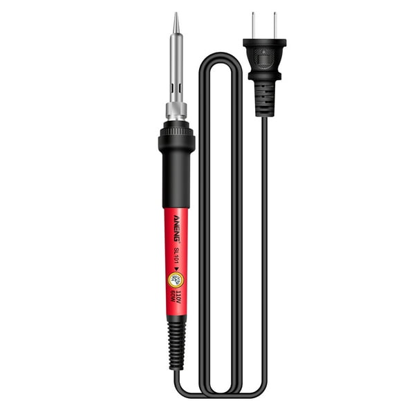 ANENG SL101 60W Electric Soldering Iron Kit 6-Level Adjustable Temperature Thermostatic Design with Multimeter Test Pen Solder Sucker Soldering Tips Solder Auxiliary Tools Soldering Stand Tw