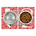 thumbnail image 1 of Love Pet Mat for Food and Water, Bicolored Letters Hearts Motif Graphic Romantic Theme Illustration Pattern, Non-Slip Rubber Mat for Dogs and Cats, 18" X 12", by Ambesonne, 1 of 2