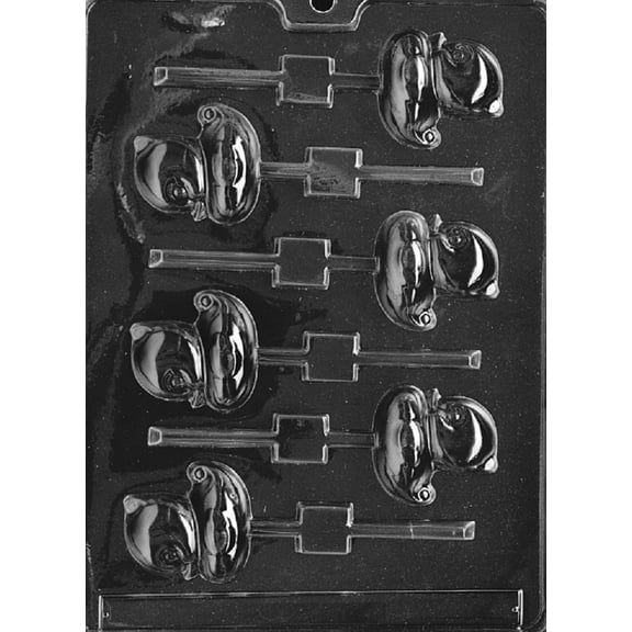 Grandmama's Goodies E026 Small Duck Lollipop Chocolate Candy Soap Mold with Exclusive Molding Instructions