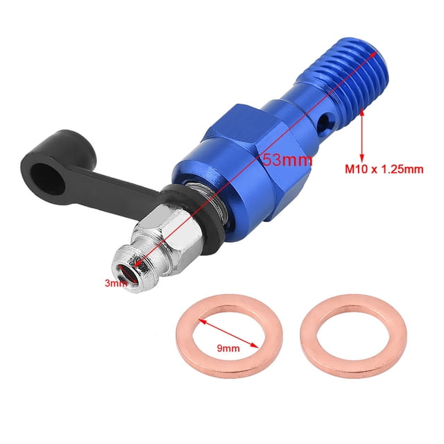Tornillo de purga, M10x1,25 mm Freno de motocicleta Maestro Pinza de freno de motocicleta Perno banjo Funcionalidad inteligente
