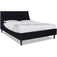 thumbnail image 1 of Sandy Wilson Home Aspen Upholstered Platform Bed Queen Anthracite Black, 1 of 10