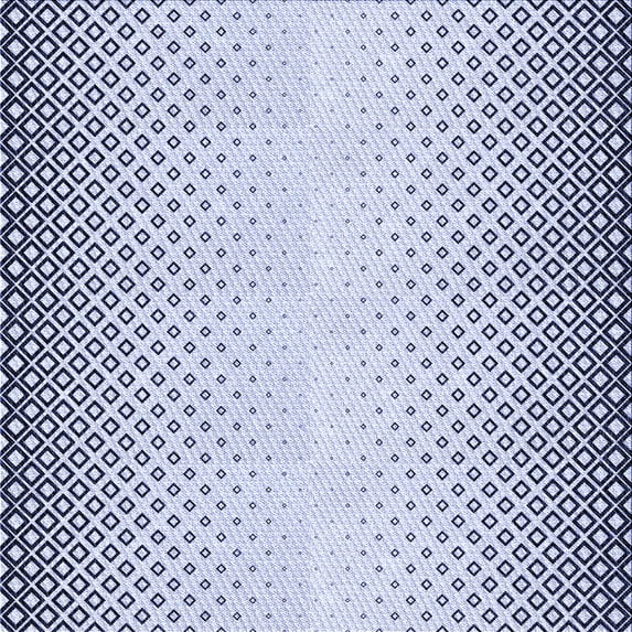 Ahgly Company Machine Washable Indoor Square Transitional Lavender Blue Area Rugs, 8' Square