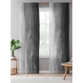 thumbnail image 5 of Sheer Curtains 96 Inches Long, Black Grey Ombre Semi Sheer Curtains Light Filtering Window Treatment, Coastal Beach Modern Abstract Art Privacy Voile Drapes for Living Room Bedroom 52x96 Inch, 5 of 7