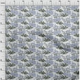 thumbnail image 3 of oneOone Organic Cotton Poplin Twill Fabric Leaves & Floral Ikat Printed Fabric 1 Yard 42 Inch Wide, 3 of 4