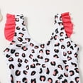 thumbnail image 6 of RUTAYY Girls Rash Guard Swimsuits Adorable Leopard Print Bikini Comfortable Swimwear With Chest Pad Beach Bathing Suit, Blue, 6-8 Y, 6 of 7