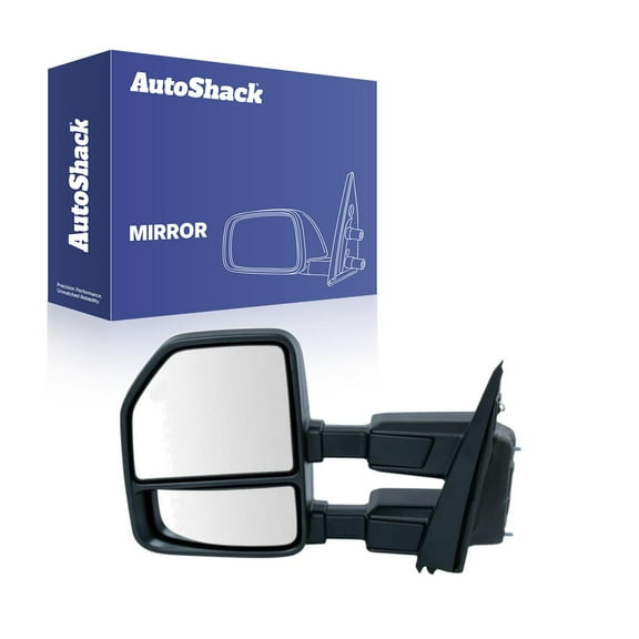 AutoShack Towing Mirror Power Heated Black | Replacement for 2017-2018 Ford F-250 Super Duty 2017-2018 Ford F-350 Super Duty 2017 Ford F-450 Super Duty | Driver Side | 1-PC