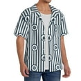 thumbnail image 4 of Cauagu Nautical1 Men's Short Sleeve Button Down Hawaiian Shirt for Men Bowling Shirts Casual Summer Beach Shirt,4X-Large, 4 of 6