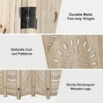 thumbnail image 4 of Tzou 67" Foldable Room Divider - Wooden Privacy Screen with Carved Farmhouse Design, Freestanding Partition for Home Office, Studio & Events (6-Panel Type, No Assembly Needed), 4 of 6