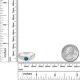 thumbnail image 3 of Gem Stone King 925 Sterling Silver and 10K Yellow Gold Round London Blue Topaz and White Moissanite Ring for Women (1.16 Ct, Size 5), 3 of 4