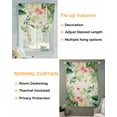 thumbnail image 3 of Summer Flowers Tie Up Curtains for Window, Thermal Insulated Balloon Shade Adjustable Rod Pocket Curtains Valance Panels for Kitchen Bathroom Cafe 42 x 63 Watercolor Farmhouse Botanical Leaves, 3 of 6