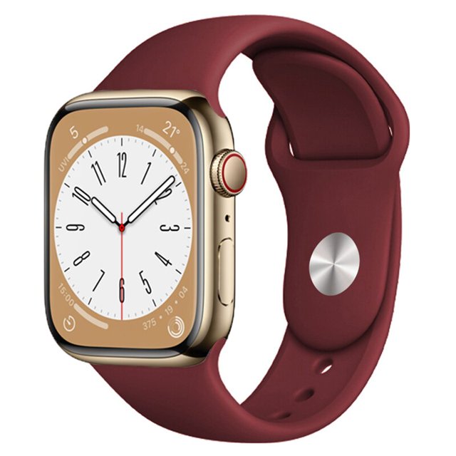 Correa de silicona para apple watch, correa de 45mm, 44mm, 42mm, 41mm, 40mm, 38mm, 45mm, correa para iWatch series 6 5 4 SE 7 8 ultra 49mm Dengxun unisex