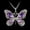 Purple, variant on Clearance Necklaces for Women,1Pcs Beautiful Alloy Rhinestone Butterfly Long Necklaces Sweater Necklace Fashion Enamel Butterfly Necklace for Women (Pink)