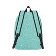 thumbnail image 2 of Honeii Teal Turquoise Glitter Print Canvas College Laptop Backpack, Durable Rucksack Travel Notebook Bag School Backpack Book Bag for Men Women-Small, 2 of 7