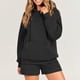 thumbnail image 5 of Sudadera Conjunto de chándal de 2 piezas para mujer, traje de chándal cómodo y holgado a la moda Kuymtek Negro T S para Mujer, 5 of 7