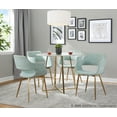thumbnail image 2 of Margarite Chair, Upholstered Dining Chairs, Mid-Century Modern Dining Chair, Kitchen Chairs for Dining Table, Dining Chairs Set of 2 (Light Green Fabric), 2 of 6