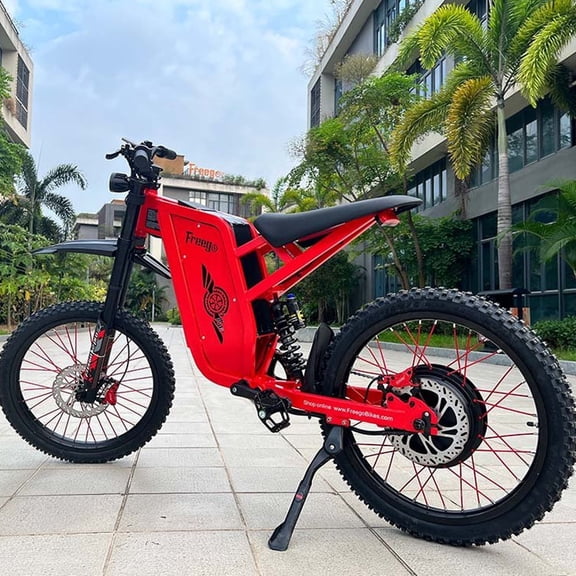 Freego X2 Pro Electric Dirt Bike for Adults, Electric Motorcycle Motor 7 Speed 50MPH Off Road Electric Bicycle
