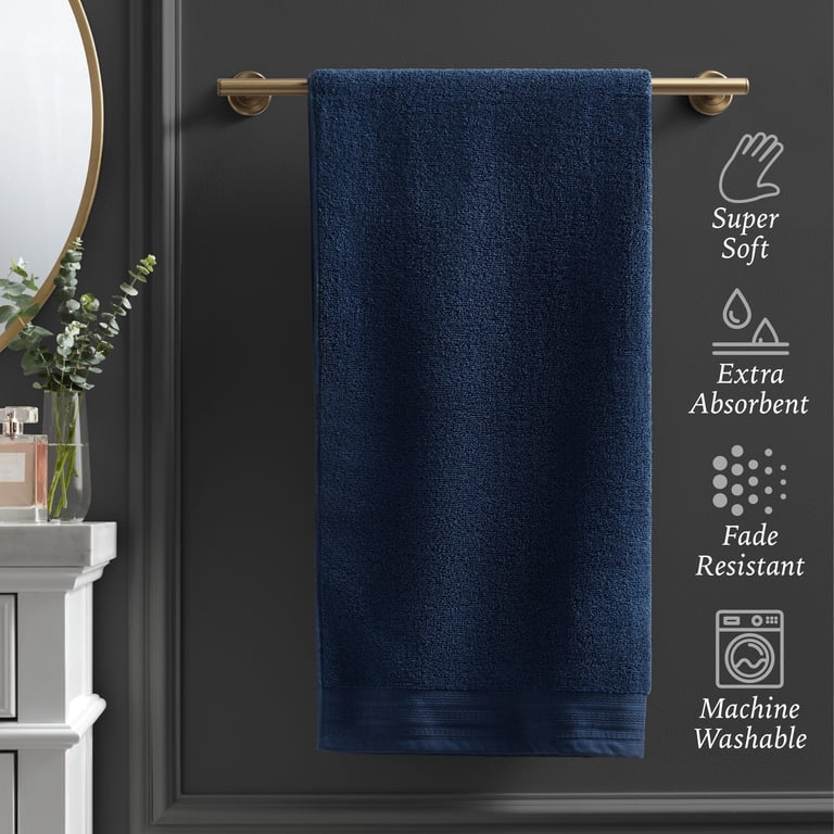 Hotel Style 6-Piece Egyptian Cotton Towel Set, Marine Deep photo 6